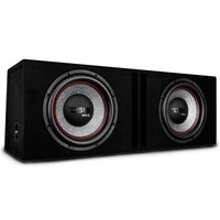 Dual 12' Loaded Subwoofer Ported Enclosure With GEN-X124D 900 Watts RMS - front view | Silarius