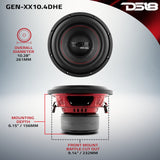 GEN-XX 10' High Excursion Subwoofer Double Stacked Magnets 500 Watts Rms DVC 4-Ohm - detail view | Silarius