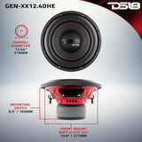 GEN-XX 12' High Excursion Subwoofer Double Stacked Magnets 600 Watts Rms DVC 4-Ohm - detail view | Silarius