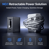Gitryin Retractable 40W Charger for 3C Devices - Black - side view | Silarius