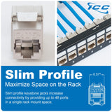 ICC IC107SACA0 CAT6a Shielded Modular Connector, 25 Pack, White
