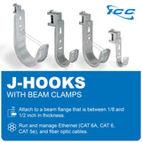 ICC ICCMSJHB22 3/4" J-Hook with Beam Clamp, 25-Pack