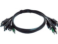 Black Box SKVMCBL-2DP-10 Secure KVM Cable - Each end (1) USB, (2) DisplayPort, (1) 3.5mm Audio, 10-ft. (3.04-m)