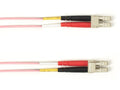 Black Box FOLZHM4-LCLC-PK-7 OM4 MM FO Patch Cable Duplx, Lszh, Pink, Lclc, 7 Feet