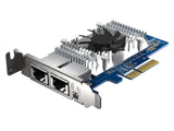 QNAP QXG-10G2T DUAL-PORT Baset 10GbE Network Expansion Card, LOW-PROFILE Form Factor, PCIE GEN3 X4, Aquantia AQC107
