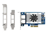 QNAP QXG-10G2T DUAL-PORT Baset 10GbE Network Expansion Card, LOW-PROFILE Form Factor, PCIE GEN3 X4, Aquantia AQC107
