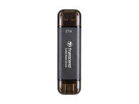 Transcend TS2TESD310C 2TB, External SSD,ESD310C,USB 10Gbps,Type C/A, Black