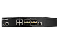 QNAP QSW-M3212R-8S4T-US HALF-RACKMOUNT Switch QSW-M3212R-8S4T-US, Layer 2 12 Port Managed Switch, 4 Port of 10GB E NBASE-T (10G/5G/2.5G/1G/100M) & 8 Port of 10GB E
