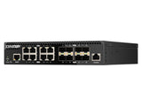 QNAP QSW-M3216R-8S8T-US HALF-RACKMOUNT Switch QSW-M3216R-8S8T-US, Layer 2 16 Port Managed Switch, 8 Port of 10GB E NBASE-T (10G/5G/2.5G/1G/100M) & 8 Port of 10GB E