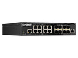 QNAP QSW-M3216R-8S8T-US HALF-RACKMOUNT Switch QSW-M3216R-8S8T-US, Layer 2 16 Port Managed Switch, 8 Port of 10GB E NBASE-T (10G/5G/2.5G/1G/100M) & 8 Port of 10GB E