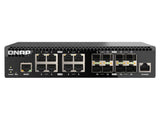 QNAP QSW-M3216R-8S8T-US HALF-RACKMOUNT Switch QSW-M3216R-8S8T-US, Layer 2 16 Port Managed Switch, 8 Port of 10GB E NBASE-T (10G/5G/2.5G/1G/100M) & 8 Port of 10GB E