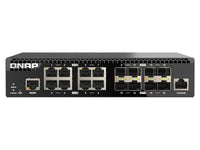QNAP QSW-M3216R-8S8T-US HALF-RACKMOUNT Switch QSW-M3216R-8S8T-US, Layer 2 16 Port Managed Switch, 8 Port of 10GB E NBASE-T (10G/5G/2.5G/1G/100M) & 8 Port of 10GB E