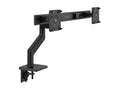 Humanscale M81NTNDBB2B M8.1 Monitor ARM with DUAL Mount with Crossbar for DUAL Monitors - Polished Aluminum with White TRIM - 100MM X 100MM Black VESA Bracket