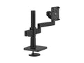 Humanscale X2NTNBABETB12 M/flex 2.1 with Bolt-through Mount for Single Monitor - 12 POST - Black with Black TRIM