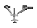 Humanscale X2NTNBBSDSBDSB12 M/flex 2.1 with Bolt-through Mount for DUAL Monitors - Monitor Sliders and 12 POST - Silver with Gray TRIM