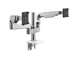 Humanscale X8NTNDBWETBETB12 M/flex 2.1 with Combo Mount for DUAL Monitors - Monitor Tilts and 12 POST - Polished Aluminu