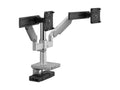 Humanscale X2M33CBSDSBDSB12NA M/Flex for Dual M2.1 Monitor Arms, M/Connect 3 Pro Dock, Sliders, 12 Post, Silver with Gray Trim