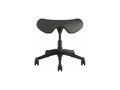 Humanscale F300GTL12FTKNSC Freedom Saddle Stool with Counter Height Cylinder - Charcoal Ticino Leather