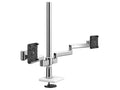 Humanscale X2NTNBBWJTBJTB24 M/Flex for M2.1 Monitor Arm - Bolt-Through - Dual Bracket for 2 Monitors - Polished Aluminum with White Trim-8 Straight Link/8 Straight Link - 24
