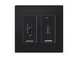Crestron HD-RXU-4KZ-101-2G-B DM Essentials 4K60 4:4:4 Receiver for HDMI and USB 2.0 Signal Extension over CATx Cable, Wall Plate, Black