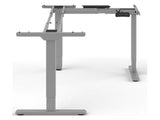Humanscale FYH3XLTS eFloat Go 2.0, 3-Leg for 90 Degree Top - Silver