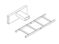 Chatsworth 11275-724 U.L. Classified Cable Runway; 24INW x 1.5INH x 9.71INL; Black; Cable Capacity - 1894