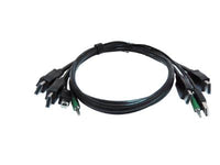 Black Box SKVMCBL-2DP-06 Secure KVM Cable - Each end (1) USB, (2) DisplayPort, (1) 3.5mm Audio, 6-ft. (1.8-m)