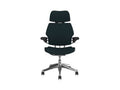Humanscale F211AK182XFSHNSC Freedom Headrest Task Chair with Polished Aluminum Frame, Hematite Lotus Fabric