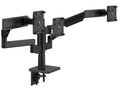 Humanscale X2NTNDCBNTBETBETB12 M/Flex for M2.1 Monitor Arms with Combo Mount, Triple Monitors with Tilts, Black with Black Trim