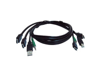 Black Box SKVMCBL-2HDMI-06 Secure KVM Cable - Each end (1) USB, (2) HDMI, (1) 3.5mm Audio, 6-ft. (1.8-m)