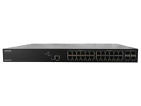 Lantronix SM24TBT4XPA-NA Managed PoE++ switch with (12) 10/100/1000Base-T ports + (12) 100M/1G/2.5GBase-T ports + (4) 10G SFP+ ports. Ports 1-12 are PoE/PoE+, Ports 13-24 are