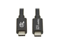 Eaton Tripp Lite U521-1P2M-BK USB4 40Gbps Cable (M/M) - USB-C, 8K 60 Hz, 240W PD Charging, Black, 1.2 m (4 ft.)