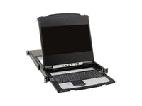 Eaton Tripp Lite B030-DP08-17D 8-Port NetDirector DisplayPort KVM Switch Console with 17 in. LCD, Dual Rail, 1U Rack-Mount, TAA