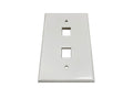 Eaton Tripp Lite N042AB-002-IVG Safe-IT 2-Port Single-Gang Keystone Wall Plate, Antibacterial, Ivory Gloss, TAA