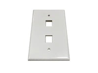 Eaton Tripp Lite N042AB-002-IVG Safe-IT 2-Port Single-Gang Keystone Wall Plate, Antibacterial, Ivory Gloss, TAA