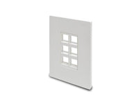 Eaton Tripp Lite N080-106 6-Port Keystone Single-Gang Faceplate, White, TAA