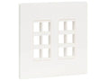 Eaton Tripp Lite N080-212 12-Port Keystone Double-Gang Faceplate, White, TAA