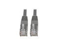 Eaton Tripp Lite N200-015-GY Cat6 Gigabit Molded (UTP) Ethernet Cable (RJ45 M/M), PoE, Gray, 15 ft. (4.57 m)