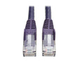 Eaton Tripp Lite N201-003-PU Cat6 Gigabit Snagless Molded (UTP) Ethernet Cable (RJ45 M/M), PoE, Purple, 3 ft. (0.91 m)