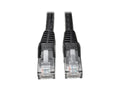 Eaton Tripp Lite N201-075-BK Cat6 Gigabit Snagless Molded (UTP) Ethernet Cable (RJ45 M/M), PoE, Black, 75 ft. (22.86 m)