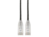 Eaton Tripp Lite N201-S6N-BK Cat6 Gigabit Snagless Slim UTP Ethernet Cable (RJ45 M/M), PoE, Black, 6-in. (15.24 cm)