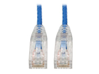 Eaton Tripp Lite N201-S8N-BL Cat6 Gigabit Snagless Slim UTP Ethernet Cable (RJ45 M/M), PoE, Blue, 8-in. (20.32 cm)