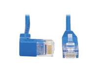 Eaton Tripp Lite N204-S05-BL-DN Down-Angle Cat6 Gigabit Molded Slim UTP Ethernet Cable (RJ45 Right-Angle Down M to RJ45 M), Blue