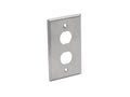 Eaton Tripp Lite N206-FP02-IND 2-Port Single Gang Faceplate, Stainless Steel, Industrial Grade, IP44, TAA