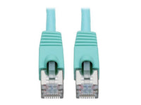 Eaton Tripp Lite N262-010-AQ Cat6a 10G Snagless Shielded STP Ethernet Cable (RJ45 M/M), PoE, Aqua, 10 ft. (3.05 m)