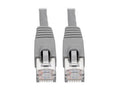 Eaton Tripp Lite N262-015-GY Cat6a 10G Snagless Shielded STP Ethernet Cable (RJ45 M/M), PoE, Gray, 15 ft. (4.57 m)