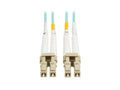 Eaton Tripp Lite N820-01M-OM4TAA 10Gb/40Gb/100Gb Duplex Multimode 50/125 OM4 LSZH Fiber Patch Cable (LC/LC), Aqua, 1M (3.3 ft.), TAA