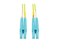 Eaton Tripp Lite N820-01M-OM5 100G Duplex Multimode 50/125 OM5 Fiber Optic Cable, Lime Green, LC/LC, 1 m (3.3 ft.)