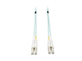 Eaton Tripp Lite N820-02M 10G Duplex Multimode 50/125 OM3 LSZH Fiber Optic Cable (LC/LC), Aqua, 2 m (6 ft.)