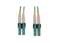 Eaton Tripp Lite N820X-01M-OM4 400G Multimode 50/125 OM4 Switchable Fiber Optic Cable (Duplex LC-PC M/M), LSZH, Aqua, 1 m (3.3 ft.)